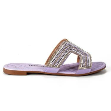 Imagem de Chinelo Slide Feminino Brilhos Lilás Dakota Z8571-0004