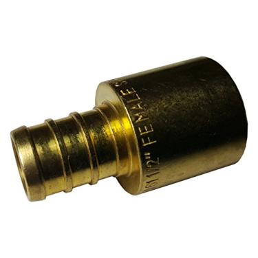 Imagem de 25 peças adaptadores de suor feminino 1/2" PEX 1/2" acessórios de crimpagem de latão - latão sem chumbo