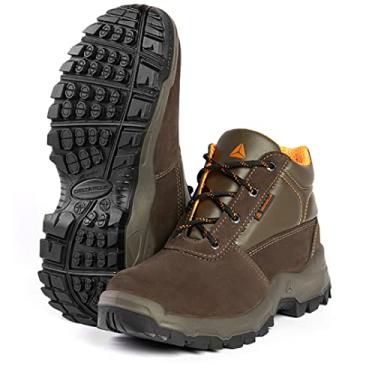 Imagem de Coturno de Segurança Masculino Para Trabalhar Nobuck Londrina De Amarrar Leve Macio e Confortavel C/CA 45374 (44, Marrom)