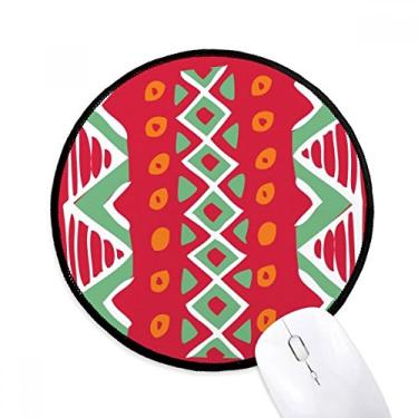 Imagem de DIYthinker Totems vermelhos do México desenho civilização antiga tapete de mouse desktop escritório tapete redondo para computador