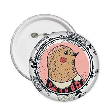 Imagem de Ilustração de desenho animado de folha de flor de pombo, broches, emblema, acessório, decoração, 5 peças