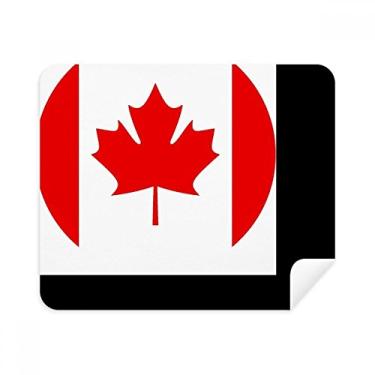 Imagem de Pano de limpeza de tela de telefone com símbolo do país da América do Norte e bandeira nacional do Canadá 2 peças tecido de camurça