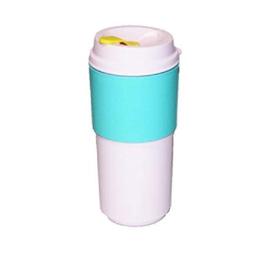Imagem de Tupperware Copo Eco To Go 473 ml Copo de caf rosa com manga azul