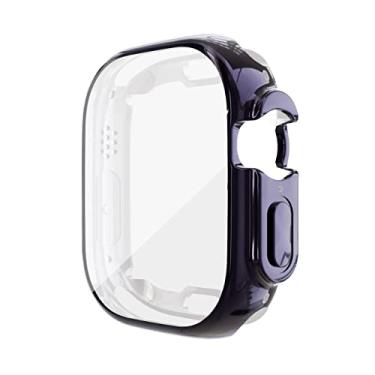 Imagem de KAPPDE Capa de tela para Apple Watch Series 8 Ultra 49mm Chapeamento TPU Protetor Para-choque para Apple Watch Series 8 7 41mm 45mm Moldura da capa (Cor: Cor da Arma, Tamanho: Série 7 8 41mm)