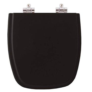 Imagem de Assento Sanitario Poliester com Amortecedor Fit Preto para Vaso Celite
