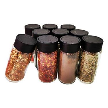 Imagem de Kit 10 Potes Tempero De Vidro Tampa Dosadora Dupla + Brinde…