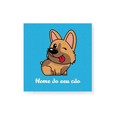 Imagem de Arte Maníacos Quadro Decorativo em Tela Canvas Pastor Alemão Comic - 50x50cm