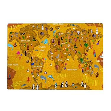 Quebra-Cabeça Mapa Mundi com 250 Peças 50x35cm