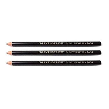 Imagem de 3 Lapis dermatografico Mitsubishi preto 7600