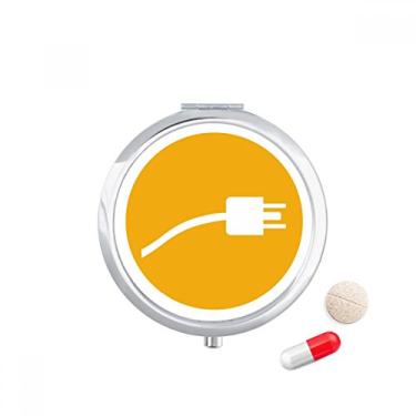 Imagem de Cabo de carregamento laranja, cabo de carregamento, padrão de comprimidos, bolso caixa de armazenamento de medicamentos dispensador de recipiente