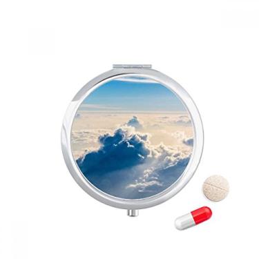 Imagem de Sunshine Clouds Caixa de armazenamento de remédios com compartimento para comprimidos de céu azul