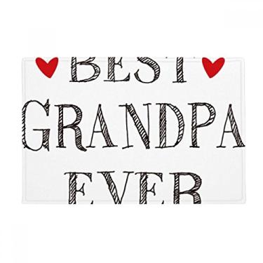 Imagem de DIYthinker Tapete para porta de banheiro com citação Best Grandpa Ever Tapete antiderrapante