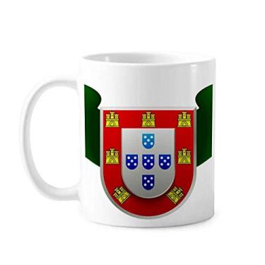 Imagem de Caneca com símbolo nacional de Portugal, caneca de cerâmica e café de porcelana