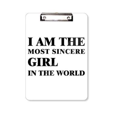Imagem de Placa de suporte para prancheta I Am The Sincere Girl A4