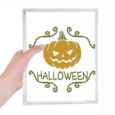 Imagem de Caderno de desenho de abóbora de Halloween com folhas soltas e diário recarregável