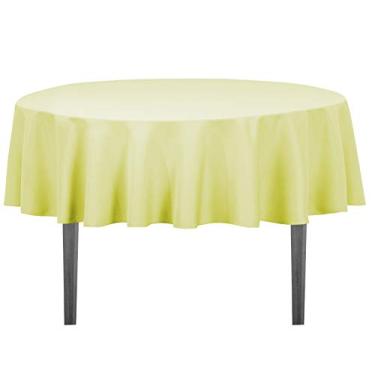 Imagem de Toalha de mesa de poliéster redonda 178 cm LinenTablecloth verde chá