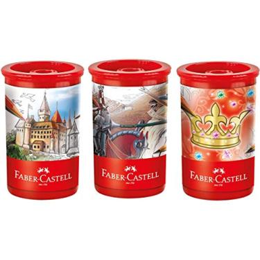 Imagem de Apontador Substituível com Depósito 3 Estampas Sortidas 12 Unidades, Faber-Castell,Multicor,123PLZF