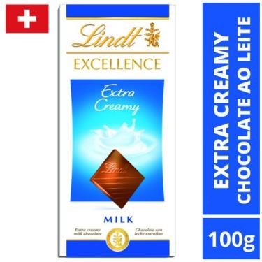 Imagem de 1 Barra, Chocolate Ao Leite Suiço, Lindt Excellence, Extra Creamy, 100
