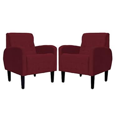 Imagem de Kit 02 Poltronas Luiza Para Escritório Suede Cores - DS Estofados