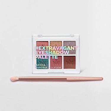 Imagem de Kit Paleta de Sombras Extravagant Larissa Manoela By Océane + Pincel Para Sombra Ocn8 (2 Produtos)