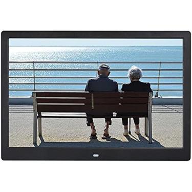 Imagem de Porta-retratos Digital - Porta-retratos Digital De Nuvem Inteligente De 14 Polegadas Suporte Para Vídeo, Música, Reprodução Em Vários Modos De Imagem, Calendário, Relógio, Controle Remoto,Preto,Hi