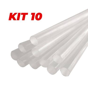Imagem de Kit 10 Bastão Refil Cola Quente Fino