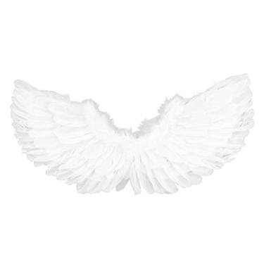 Imagem de Asas de Anjo Faixa de Cabeça Branco Requintado Fotografia Adereços Asas de Penas para Adultos Festa de Halloween (Pequeno anjo conjunto de quatro)