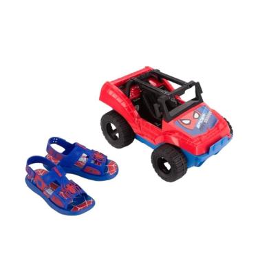 Imagem de Sandália Infantil Masculina Homem Aranha Com Buggy Grendene Ref:22940 25/33