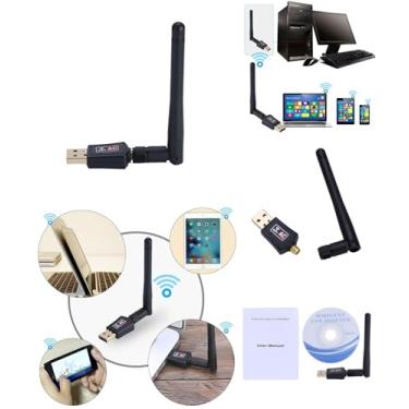 Imagem de Adaptador Receptor Wireless Usb Wifi Com Antena Sem Fio 1200mbps Compatível Com Windows Linux Mac Pc E Notebook 2.4ghz + 5ghz 300mbps Melhora a Estabilidade de Seu Sinal Automaticamente