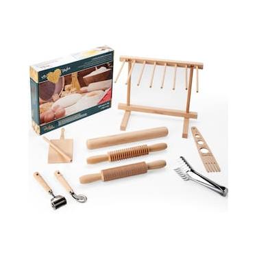 Imagem de Conjunto de Acessórios para Pasta Eppicotispai em Madeira e Inox