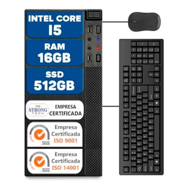 Imagem de Computador Intel Core i5 16GB SSD 512GB 4 Núcleos Super Turbo Pc Hdmi Teclado e Mouse Strong Tech