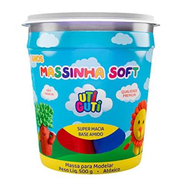 Imagem de UTIGUTI Massinha Soft, Massa para Modelar Colorida em Salsichinhas de 100g em 5 Cores, Tradicional