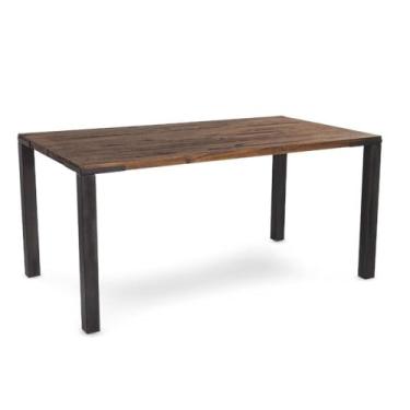 Imagem de Mesa de Jantar Madison Light Renar Retangular 190 cm x 90 cm Rustic Brown Base de Madeira Grafite