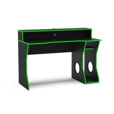 Imagem de Mesa Gamer Politorno Fremont Preto/Verde