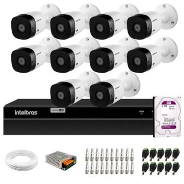 Imagem de Kit 10 Câmeras Intelbras VHL 1120 Bullet HDCVI Lite, HD 720p Visão Noturna 20m, IP66 + DVR Intelbras MHDX 1216 Full HD 16 Canais Multi HD + HD 2TB
