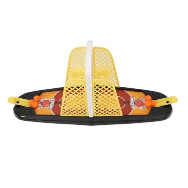 Imagem de Jogo de Tiro de Basquete de Mesa, Conjunto de Cesta de Basquete de Mesa ABS Durável Com 6 Bolas para Entretenimento