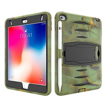 Imagem de QYiD Capa de tablet para iPad Mini 5/5ª geração resistente à prova de choque com suporte integrado e caneta solt para Apple iPad Mini 5 (2019) 7,9 polegadas / Apple iPad Mini 4 (2015) / A2133,