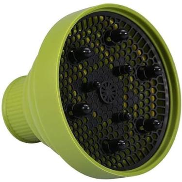 Imagem de Difusor de cabelo dobrável, silicone dobrável portátil, secagem rápida e para viagens, bico adequado para 1,96 polegadas, azul/431 (Size : Green)
