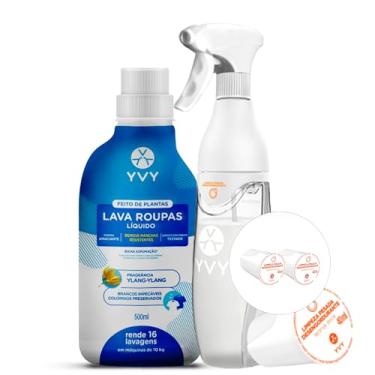 Imagem de YVY Kit Lava Roupas Frasco + Starter Limpeza Pesada - Kit Limpeza Natural, Produtos de Limpeza - Vegano, Hipoalérgico, Cruelty Free - Lavanderia Natural