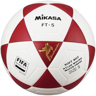 Imagem de MIKASA FT-5 FIFA Bola para adultos, unissexo, branco/vermelho (multicolorido)