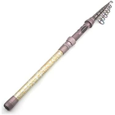 Imagem de Vara de pesca compacta Vara de pesca telescópica de 2,1m-3,6m Vara de pesca giratória Pesca de carbono Vara portátil Vara de peixe Artigos de pesca Pesca em mar rochoso para viagens Pesca em