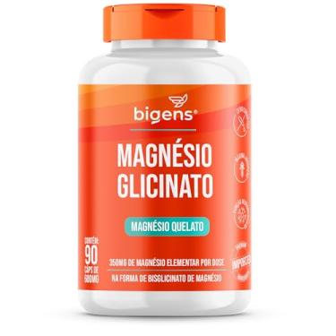 Imagem de Magnésio Glicinato, Quelato, 350mg de magnésio elementar, 90 Cápsulas, Bigens (Unidade)