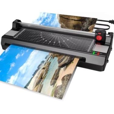 Imagem de Plastificadora e Laminadora A4 Quente e Fria Refiladora Trimmer 110V - OL288S