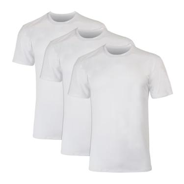 Imagem de Hanes Camiseta masculina Moves Mesh, X-temp com absorção de umidade, branca ou preta/cinza, pacote com 3, Branco, P