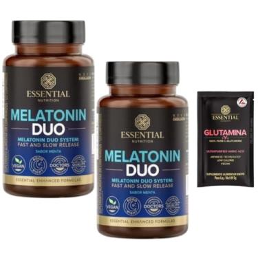 Imagem de Combo 2x Melatonina Duo - Essential Nutrition - 120 Comprimidos Sublingual - Total 240 - Sabor menta + Amostra