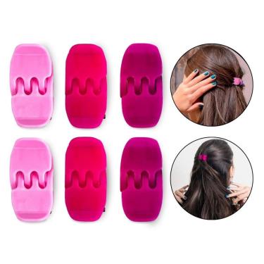 Imagem de Kit 36 Piranhas Presilha Pequena Cabelo Tridente Tons Rosa