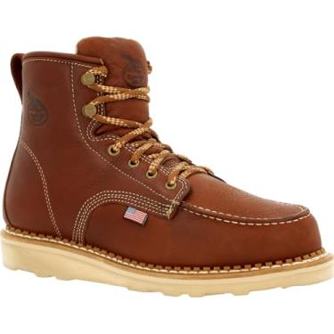 Imagem de GEORGIA BOOT Bota de trabalho Wedge Moc Toe, marrom, tamanho 7(W)