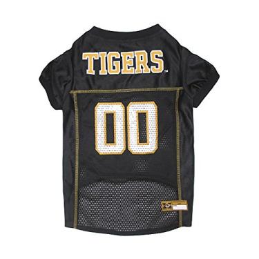 Imagem de Pets First NCAA College Missouri Tigers Jersey de malha para cães e gatos, tamanho GG, camiseta licenciada para cães com seu time favorito de futebol/basquete universitário