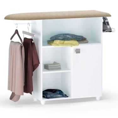 Imagem de Tábua De Passar Roupa Com Balcão Vitória Branco 107 Cm - Pallazio