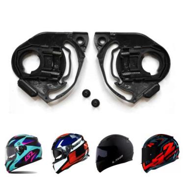 Imagem de Kit Fixação Reparo Suporte Viseira Capacete Ls2 Ff320 Ff353 - Poliviso